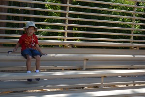 Sitting in the bleachers awaiting the Campfire