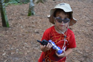 Logan on the exploring trail