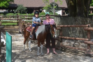 Logan takes a ride on Blaze