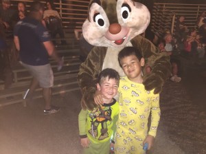 Logan and Gavin at the Campfire