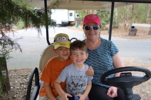 Fun on the golf cart